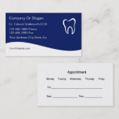 歯科医の名刺 予約カード (正面/裏面)