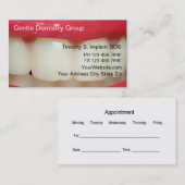 歯科医の名刺 予約カード (正面/裏面)