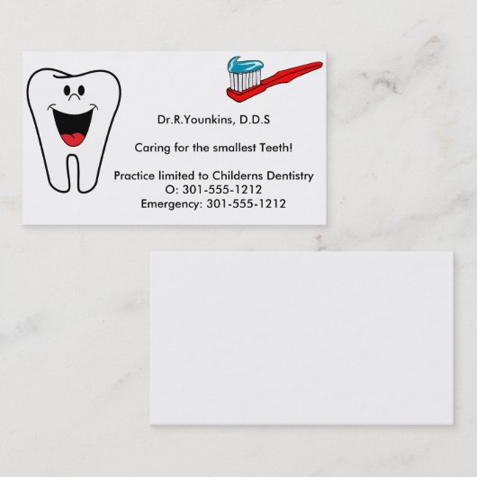 歯科医の名刺 名刺 (正面/裏面)