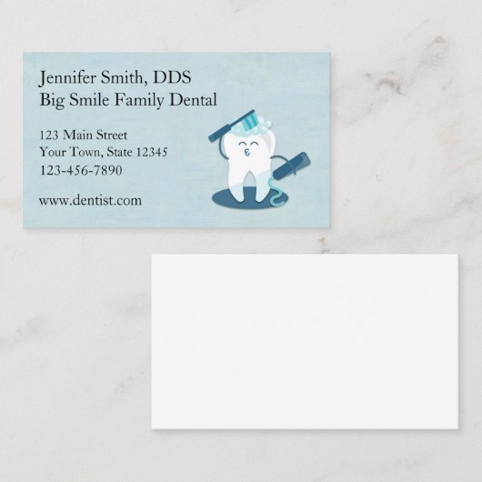 歯科医の名刺 名刺 (正面/裏面)