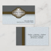 歯科医の名刺-歯のヴィンテージの青及びブラウン 名刺 (正面/裏面)