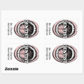 歯科医の名前をカスタムするシール 長方形シール (シート)