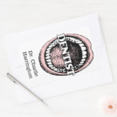 歯科医の名前をカスタムするシール 長方形シール (封筒)