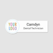 歯科医の従業員名タグピン磁気カスタムロゴ 名札 (正面)