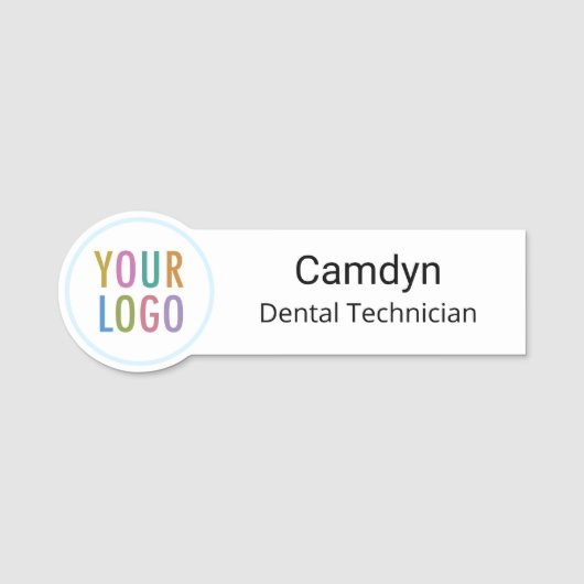 歯科医の従業員名タグピン磁気カスタムロゴ 名札 (正面)