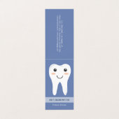 歯科医の微笑の歯のアポイントメントカード 名刺 (外部フラット)