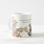 歯科医の恐怖旧式の歯科の店 コーヒーマグカップ (正面左)