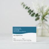 歯科医の患者アポイントメントカードのアラーム 名刺 (スタンド正面)