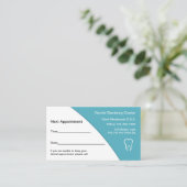 歯科医の新モダンアポイントメントカードテンプレート 名刺 (スタンド正面)