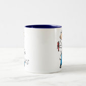 歯科医の棒の姿のマグ ツートーンマグカップ (中央)