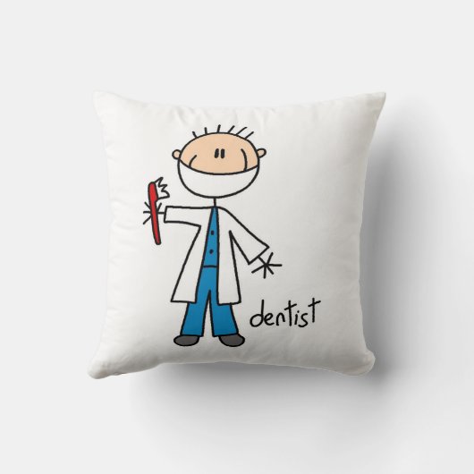 歯科医の棒の姿 クッション (裏面)