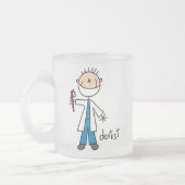 歯科医の棒の姿 フロストグラスマグカップ (左)