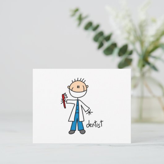 歯科医の棒の姿 ポストカード (スタンド正面)