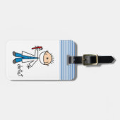 歯科医の棒の姿 ラゲッジタグ (正面横)