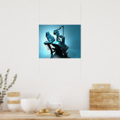 歯科医の椅子、コンピュータのアートワーク。 ポスター (キッチン)