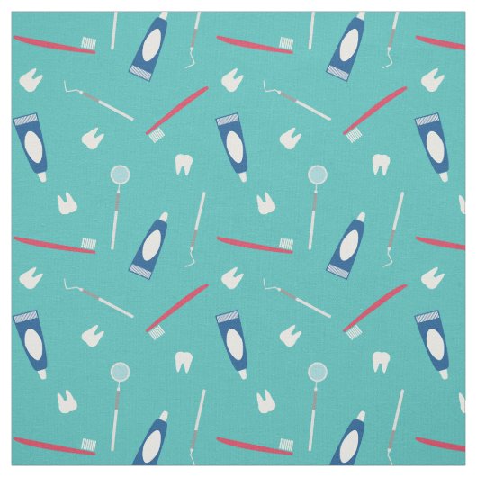 歯科医の楽器の継ぎ目が無いパターン ファブリック (見本)