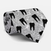 歯科医の歯のデンタルケアのフェイクな銀製のグリッター ネクタイ (ロール)