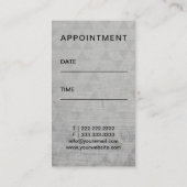 歯科医の歯のロゴのグランジで幾何学的な歯科医院 予約カード (裏面)