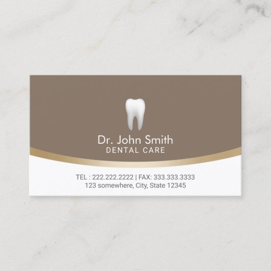 歯科医の歯の専門のデンタルケアのアポイントメント 予約カード (正面)