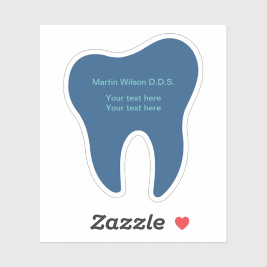 歯科医の歯の形 シール (シート)