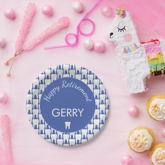 歯科医の歯の除パターン（の模様が）ある去パーティー ペーパープレート (パーティー)