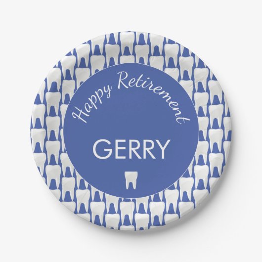 歯科医の歯の除パターン(の模様が)ある去パーティー ペーパープレート (正面)