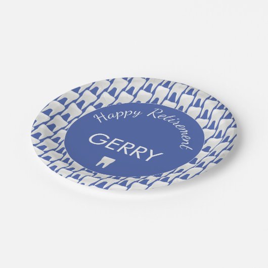 歯科医の歯の除パターン（の模様が）ある去パーティー ペーパープレート (アングル)