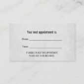歯科医の歯タイポグラフィシャルボード歯科医院 予約カード (裏面)