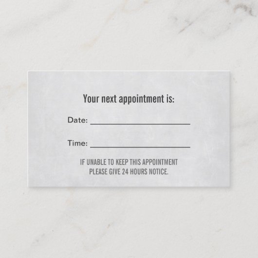 歯科医の歯タイポグラフィシャルボード歯科医院 予約カード (裏面)