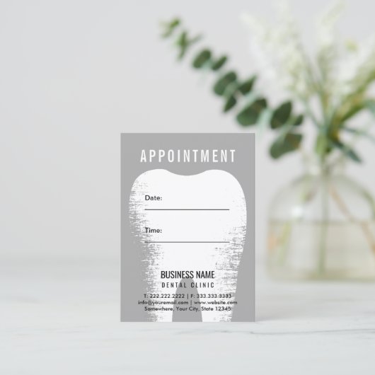 歯科医の歯科医院アポイントメントのアラーム 予約カード (スタンド正面)