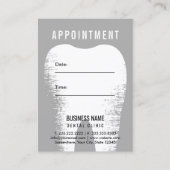 歯科医の歯科医院アポイントメントのアラーム 予約カード (正面)