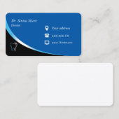 歯科医の歯科矯正医の名刺 名刺 (正面/裏面)