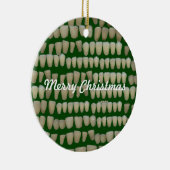 歯科医の歯科矯正医の歯科クリスマスの歯 セラミックオーナメント (右)