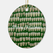 歯科医の歯科矯正医の歯科クリスマスの歯 セラミックオーナメント (左)