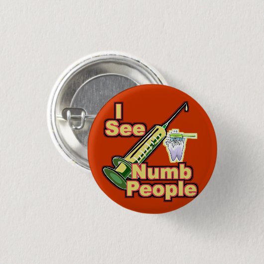 歯科医の歯科衛生士の歯科矯正医のPeriodontist 缶バッジ (正面&裏面)