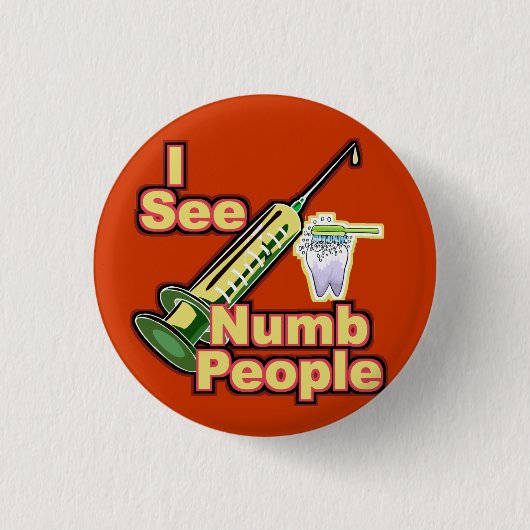 歯科医の歯科衛生士の歯科矯正医のPeriodontist 缶バッジ (正面)