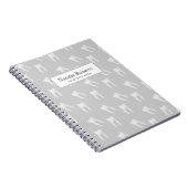 歯科医の白い歯パターン歯科医院の灰色 ノートブック (右側)