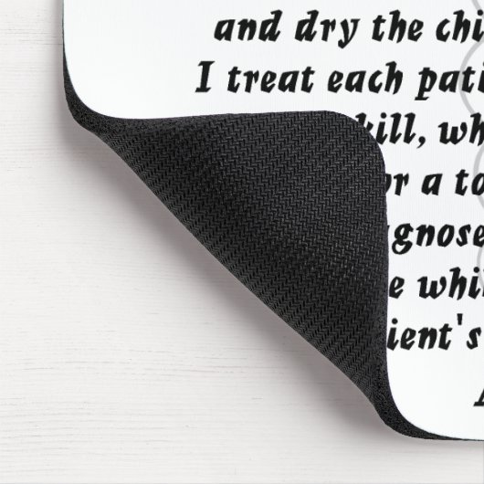 歯科医の祈りの言葉のマウスパッド マウスパッド (コーナー)