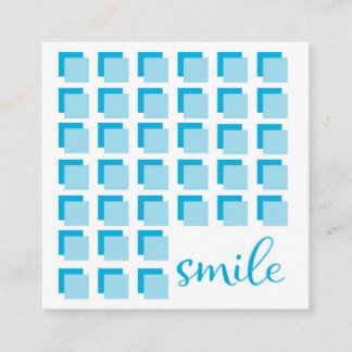 歯科医の紹介カード正方形 スクエア名刺