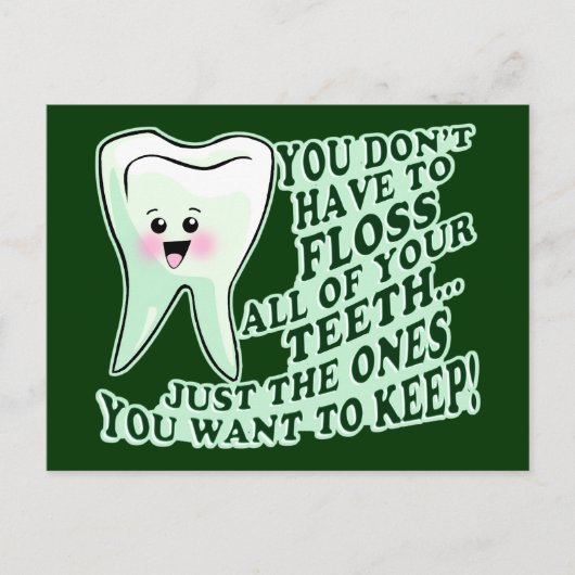 歯科医の衛生士又は歯科矯正医 ポストカード (正面)