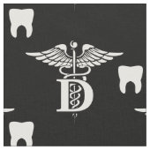 歯科医の記号及び歯の黒 ファブリック (クローズアップ)