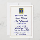 歯科医の退職招待状 招待状 (裏面)