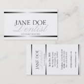 歯科医の銀製の金属原稿 名刺 (正面/裏面)