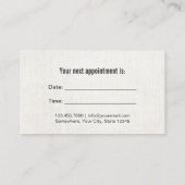 歯科医の黒板のデンタルケアのアポイントメント 予約カード (裏面)
