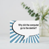 歯科医のbluetoothジョーク ポストカード (スタンド正面)