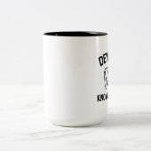 歯科医はドリルを知っている ツートーンマグカップ (中央)