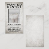 歯科医はポスターがほしいと思いました ロイヤリティカード (正面/裏面)