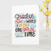 歯科医は世界によりよい場所をします カード (黄色い花)