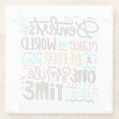 歯科医は世界によりよい場所をします ガラスコースター (裏面)