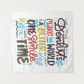 歯科医は世界によりよい場所をします タペストリー (正面(横))